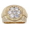9ct Yellow Gold Circular Cubic Zirconia Signet Ring