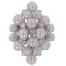 18ct White Gold 0.48ct Brilliant Cut Diamond and Pearl Cluster Ring