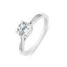 9ct White Gold 1.00ct Lab Grown Diamond Solitaire Twist Ring
