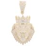 9ct Yellow Gold Cubic Zirconia Lion Crown Pendant