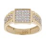 14ct Yellow Gold Cubic Zirconia Signet Ring