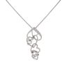 18ct White Gold 1.25ct Brilliant Cut Diamond Interlocking Hearts Pendant and Chain 24"