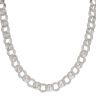 Silver Patterned And Plain Belcher Chain 26"