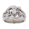 9ct White Gold 0.25ct Brilliant Cut Diamond Fancy Ring