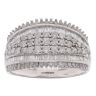 9ct White Gold 1.00ct Brilliant and Baguette Cut Diamond Fancy Ring