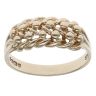 9ct Yellow Gold Two Row Keeper Ring