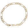 9ct Yellow Gold Figaro Bracelet 9"