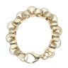 9ct Yellow Gold Patterned and Plain Belcher Bracelet 8.5"