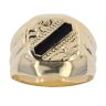 14ct Yellow Gold Black Enamel Signet Ring