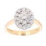 18ct Yellow Gold 0.75ct Brilliant Cut Diamond Cluster Ring