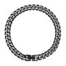 Unique & Co Stainless Steel Polished Black IP Plated Curb Bracelet 8.5"