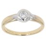 18ct Yellow And White Gold 0.20ct Brilliant Cut Diamond Solitaire Ring