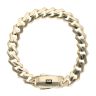 14ct Yellow Gold Monaco Edge Plain Lock Curb Bracelet 8.5"