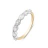 Silver 18ct Yellow Gold Plated 0.70ct Oval Cut Lab Grown Diamond Five Stone Ring