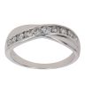 9ct White Gold 0.50ct Brilliant Cut Diamond Crossover Ring