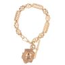 9ct Yellow Gold Stars And Bars, T-Bar And Shield Bracelet 8"