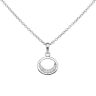 925 Sterling Silver Cubic Zirconia Circle Pendant And Chain 18"