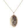 9ct Yellow Gold Floral Locket Pendant and Chain 20"