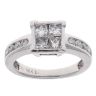 18ct White Gold 1.00ct Diamond Cluster Ring