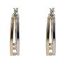 14ct Yellow and White Gold Double Hoop Earrings