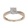 9ct Yellow Gold 0.10ct Brilliant Cut Diamond Twist Cluster Ring