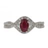 9ct White Gold 0.31ct Diamond And Ruby Ring
