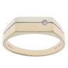 9ct Yellow And White Gold 0.02ct Diamond Signet Ring