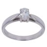 18ct White Gold 0.25ct Oval Cut Diamond Solitaire Ring