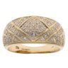 18ct Yellow Gold 0.25ct Single Cut Diamond Patterned Fancy Ring
