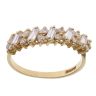 18ct Yellow Gold 0.75ct Baguette and Brilliant Cut Diamond Fancy Ring