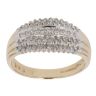 9ct Yellow Gold 0.25ct Single Cut Diamond Fancy Ring
