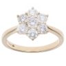 9ct Yellow Gold 1.00ct Lab Grown Diamond Cluster Ring