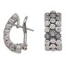 18ct White Gold 0.50ct Brilliant Cut Diamond Cluster Earrings