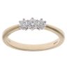 9ct Yellow Gold 0.25ct Brilliant Cut Diamond Trilogy Ring