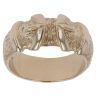 9ct Yellow Gold Patterned Buckle Ring