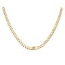 14ct Yellow Gold Monaco Curb Classic Plain Lock Chain 20"