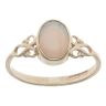 9ct Yellow Gold Opal Single Stone Ring