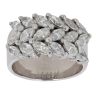 18ct White Gold 1.50ct Marquise Cut Diamond Three Row Ring