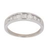 9ct White Gold 0.50ct Baguette Cut Diamond Half Eternity Ring