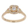 18ct Yellow Gold 0.33ct Brilliant and Baguette Cut Diamond Cluster Ring