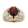 9ct Yellow Gold Garnet Signet Ring