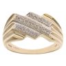 9ct Yellow and White Gold 0.10ct Diamond Signet Ring