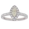 18ct White Gold 0.77ct Marquise and Brilliant Cut Diamond Cluster Ring