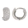 18ct White Gold 0.60ct Brilliant Cut Diamond Huggie Earrings