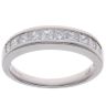 18ct White Gold 1.00ct Princess Cut Diamond Half Eternity Ring