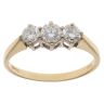 18ct Yellow Gold 0.70ct Brilliant Cut Diamond Trilogy Ring