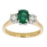 18ct Yellow Gold Emerald and Diamond Ring
