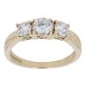9ct Yellow Gold Cubic Zirconia Three Stone Ring