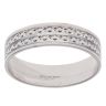 9ct White Gold Circle Pattern Wedding Band 5mm