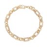 9ct Yellow Gold Cubic Zirconia Belcher And Bar Bracelet 8"